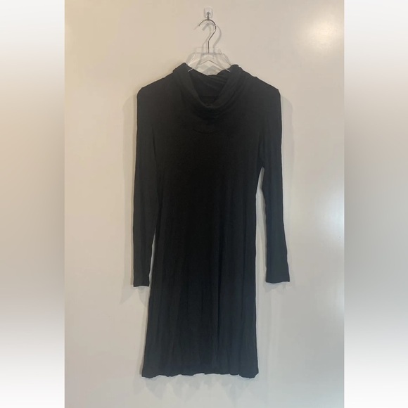 Eileen Fisher‎ Charcoal Gray Cowl Neck Jersey Knit Dress Womens Size XS (698) - Picture 1 of 5